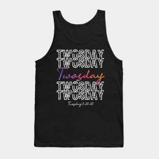 Twosday 2022 Souvenir Tuesday 22nd 2022 Birthday Gift Tank Top